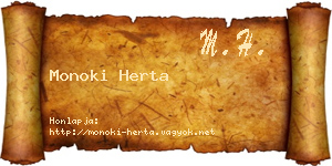 Monoki Herta névjegykártya